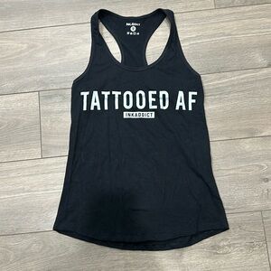 INK ADDICT Tattooed AF Racerback Tank Top Sz M